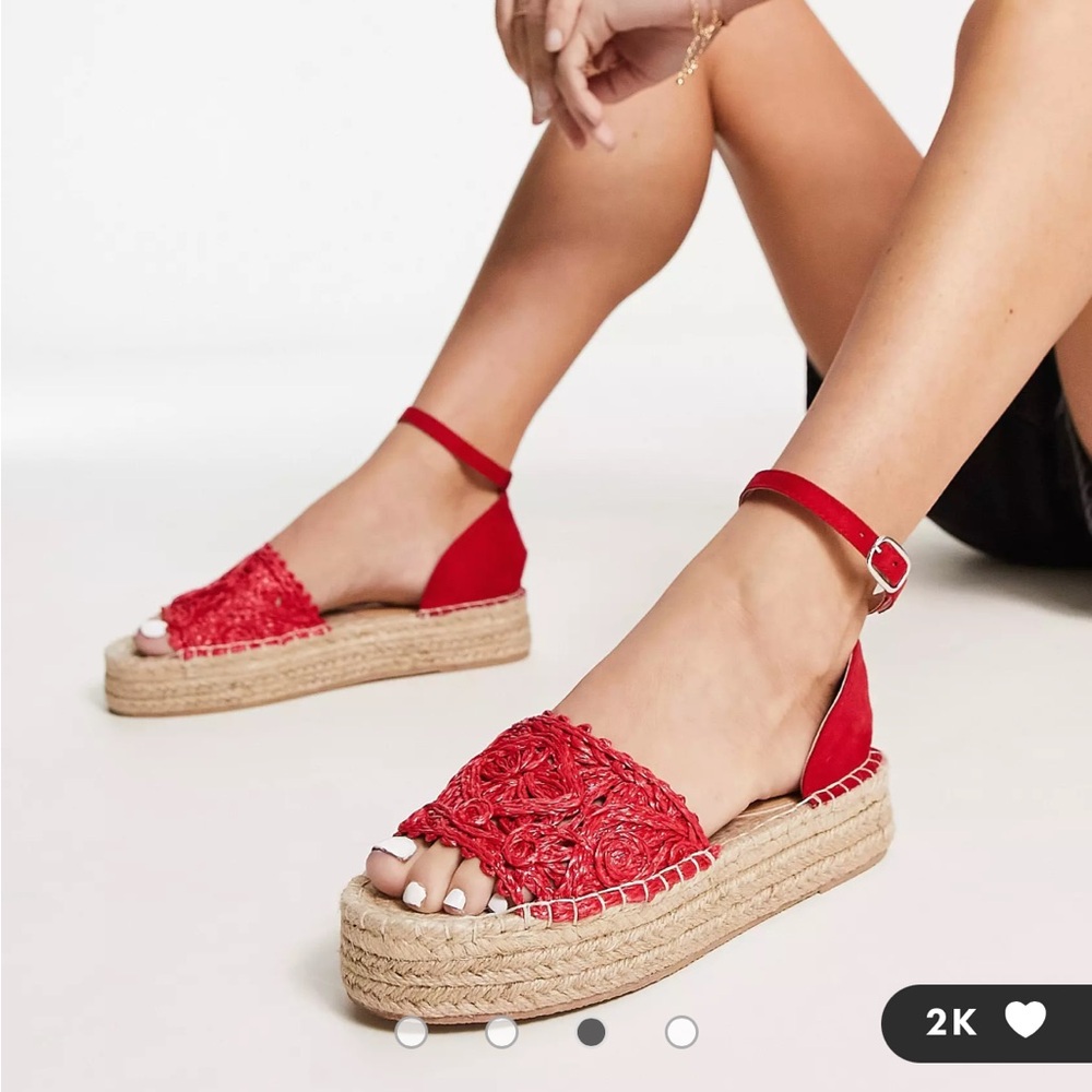 South Beach Woven Flatform Espadrille Sandal